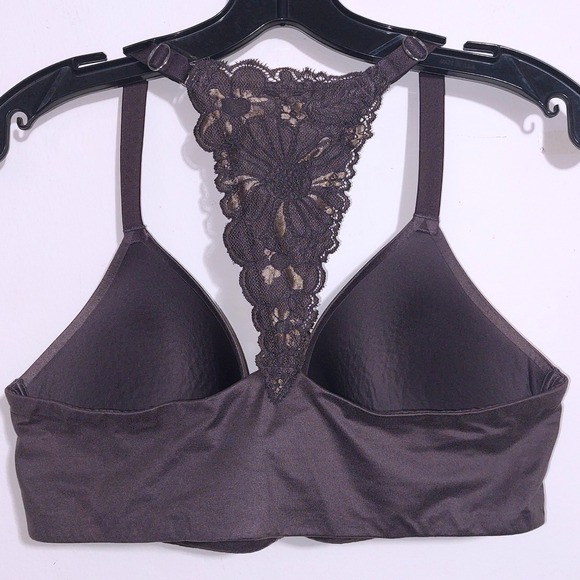 EUC Aerie Lace Smooth Real Sunnie Wireless Push Up Bra Expresso Kiss Size 38D - Picture 10 of 11